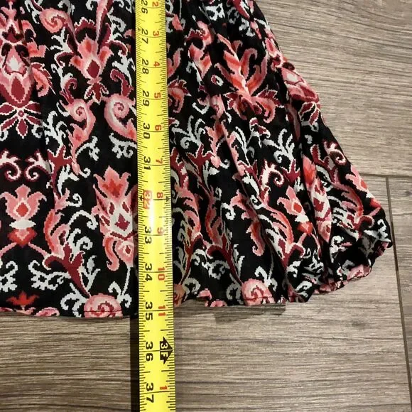 Kate Spade NY Cover Up Small Black Pink White Floral Pullover Sleeveless - Picture 6 of 9